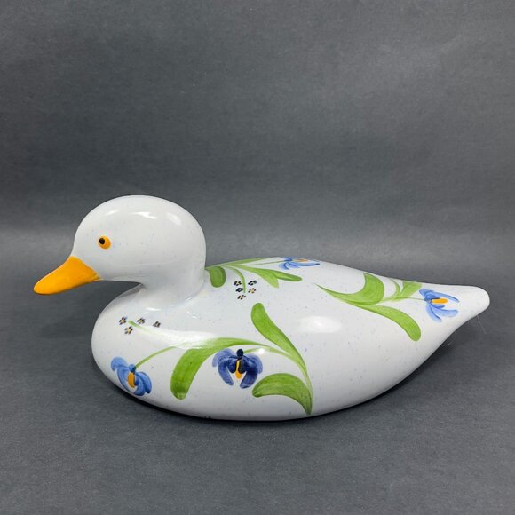 Vtg N S Gustin Ceramic Duck Bird Decoy Artware USA Cottage Farm Figurine Nature - Picture 3 of 16